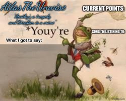 AtlasTheUnwise announcement Meme Template