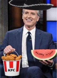 Greasy Gavin chicken & watermelon Meme Template