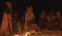 Yellowjackets antler queen bonfire Meme Template