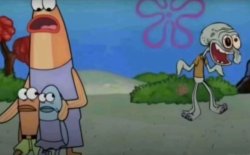 crazy squidward Meme Template