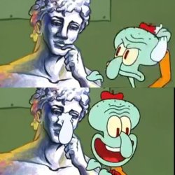 Squidward Nose Art Meme Template