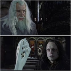 gandalf and grima Meme Template