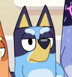 Bluey Mad Meme Template
