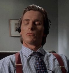 Patrick Bateman flow state Meme Template