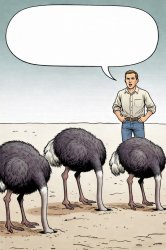 Ostrich Head in Sand Blank Meme Template