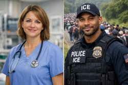 Nurse versus ICE Meme Template