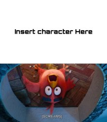 Who scared Red Meme Template