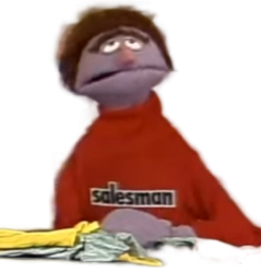 Salesman from Sesame Street Meme Template