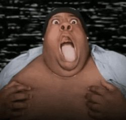 fat guy shocked Meme Template
