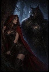 LITTLE RED RIDING HOOD & WOLF EV Meme Template