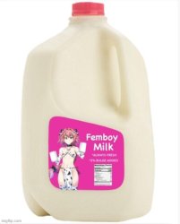 Femboy milk Meme Template