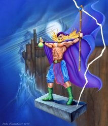 Retro Wizard Meme Template