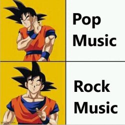 Goku Drake Meme Template