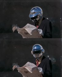 Daft Punk Reads the News Meme Template