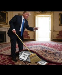 Trump sweeping Meme Template