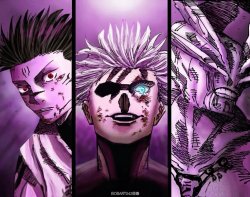 Sukana vs Gojo vs Mahoraga Meme Template