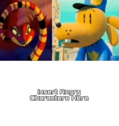 Who Hates Dog Man x Zaina The Snake Meme Template