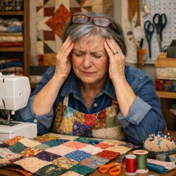Quilter with a headache Meme Template
