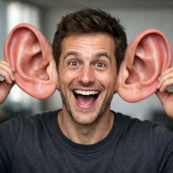 person spreading their ears very big Meme Template