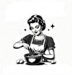 Retro baking Meme Template