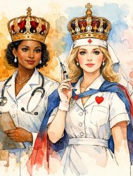 Queens wearing nurse clothing Meme Template