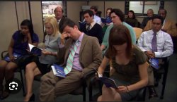 Boring meeting in the office Meme Template