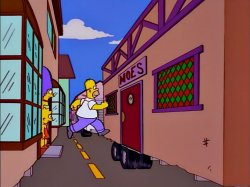 homer jumping to moe's Meme Template