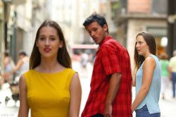 Distracted Website Meme Template