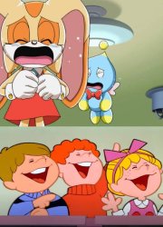 children laughing at Cream the rabbit Meme Template