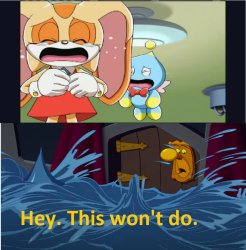 Alice in Stupidland - Cream crying to a door Meme Template