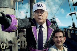 Trump shows Macro Rubio the world Meme Template