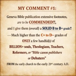 MY COMMENT#1: Geneva Bible publication extensive footnotes, are Meme Template