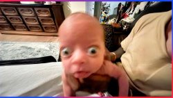 Funny suprised baby Meme Template