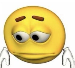 Sad disappointed emoji cursed Meme Template
