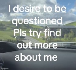 I desire to be questioned Meme Template