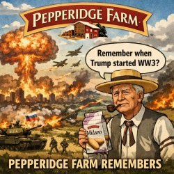 Remember when trump started WW3? Peperidge farm remembers Meme Template