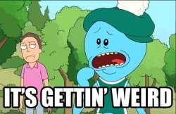 Mr Meeseeks getting weird Meme Template