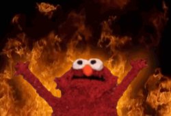Elmo Fire Meme Template
