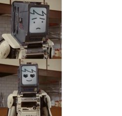 Robot drake Meme Template