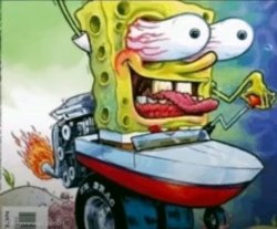 Spongbob deiving Meme Template