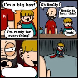 Lil timmy wasn't ready for this yet... Meme Template