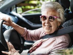 Grandma in Car Meme Template