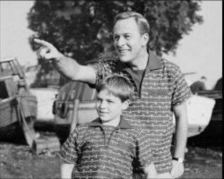 man showing his son something Meme Template