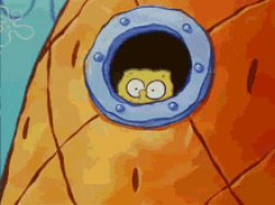 Peeping Spongebob Meme Template