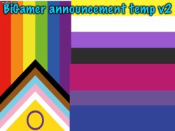 BiGamer announcement temp v2 Meme Template