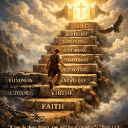 2 Peter 1:1:5-10 (climactic chain) & Metaphor LEB 2Pe 1:5  and f Meme Template