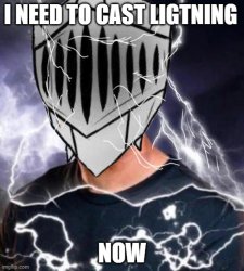 I Need to Cast Lightning Now Meme Template