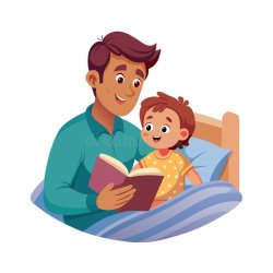 Dad reading bedtime story Meme Template