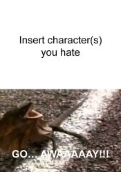 Frilled-Neck Lizard Tells Who To Go Away Meme Template