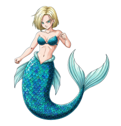 Mermaid Android 18 Meme Template